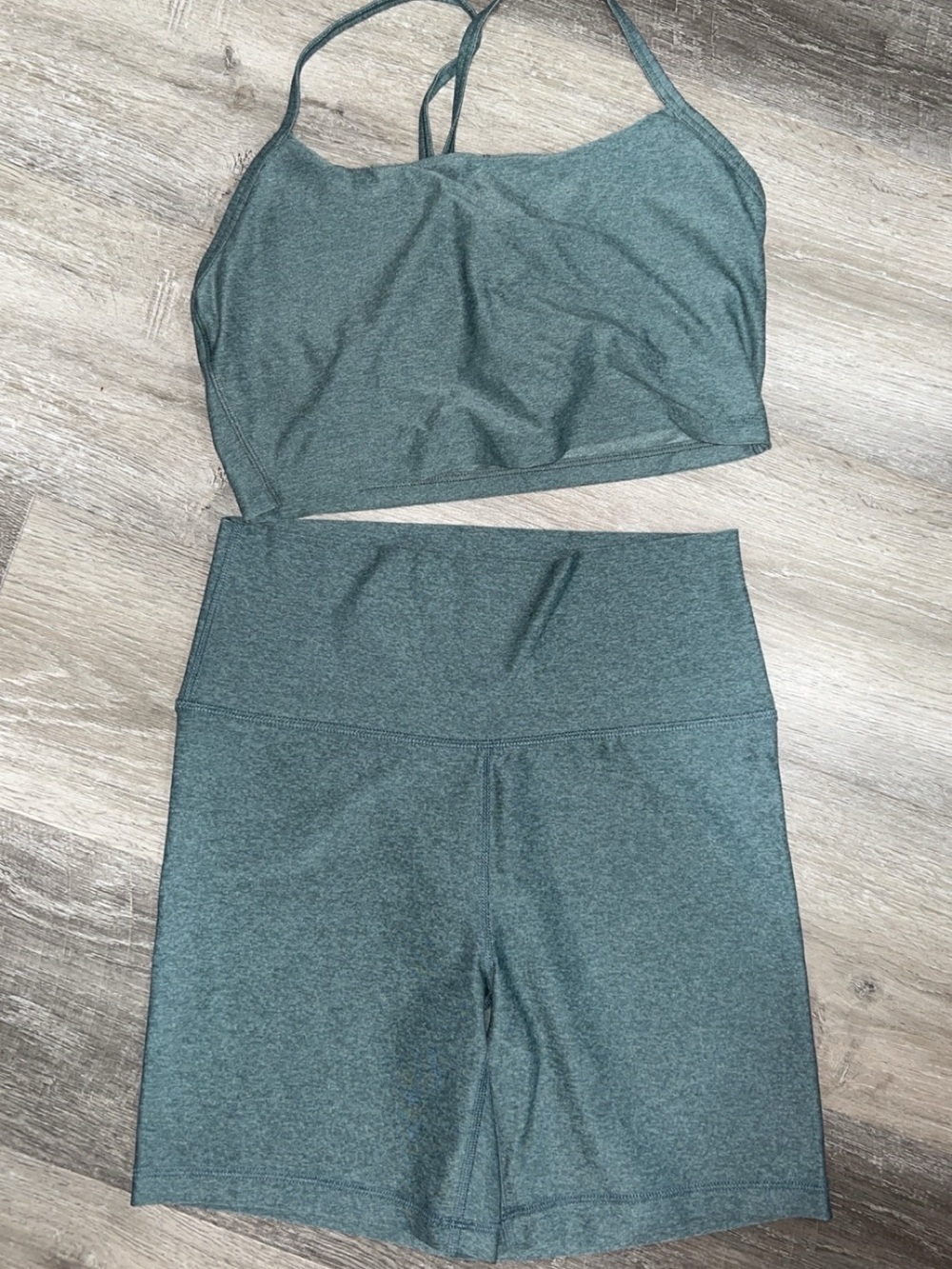 Old Navy Heathered Teal Bike Shorts